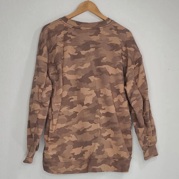 Lululemon Perfectly Oversized Crew Sweatshirt Heritage 365 Camo Size 12 *RARE* - Picture 2 of 3